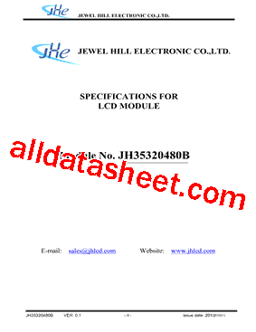 JH35320480BCNRMNTHCWC Datasheet PDF - Jewel Hill Electronic