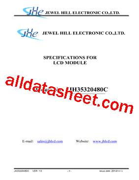 JH35320480CCNRNNFZCWC Datasheet PDF - Jewel Hill Electronic