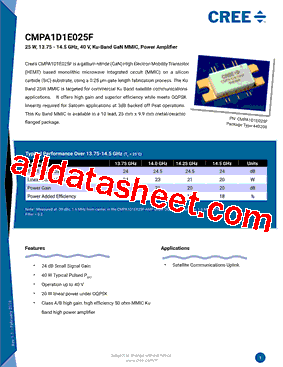 CMPA1D1E025F Datasheet PDF - Cree, Inc