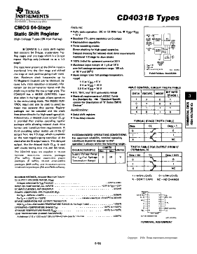 CD4031B Datasheet PDF - Texas Instruments