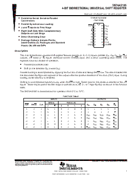 SN74AS195 Datasheet PDF - Texas Instruments