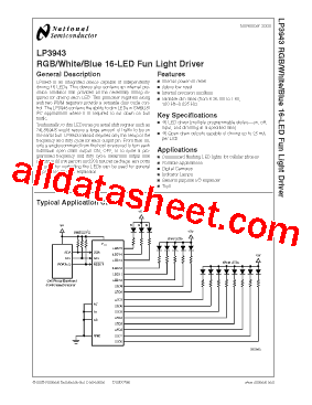 LP3943ISQ Datasheet PDF - National Semiconductor (TI)