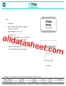 H5014NL Datasheet PDF - Pulse A Technitrol Company