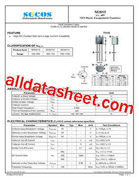 M28ST Datasheet PDF - SeCoS Halbleitertechnologie GmbH