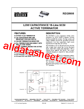 REG5608U Datasheet PDF - Burr-Brown (TI)
